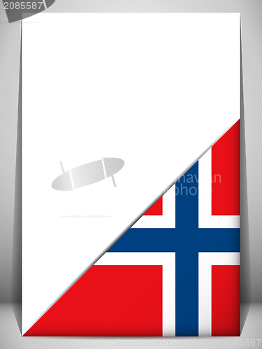 Image of Norway Country Flag Turning Page