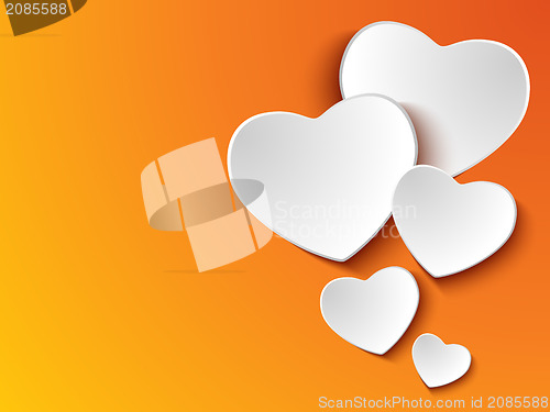 Image of Valentine Day Heart on Yellow Background