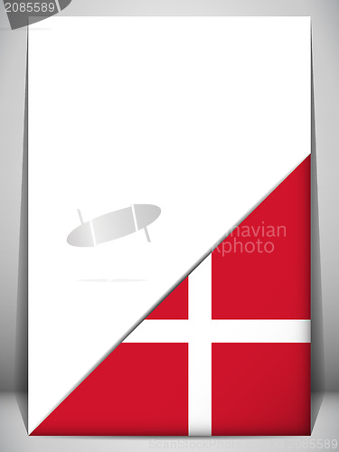 Image of Denmark Country Flag Turning Page