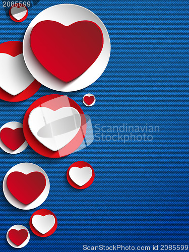 Image of Valentines Day Heart Jeans Background
