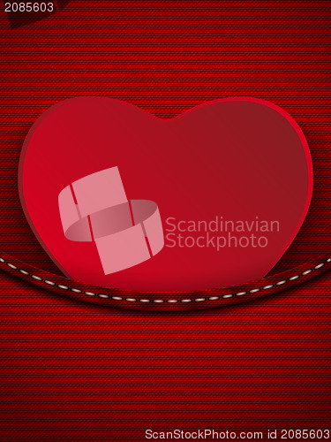 Image of Valentines Day Heart in Jeans Pocket