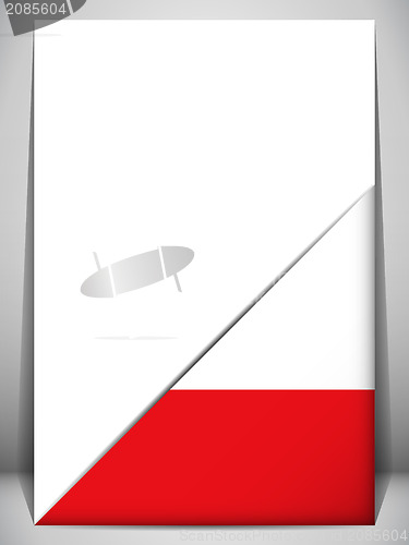 Image of Poland Country Flag Turning Page