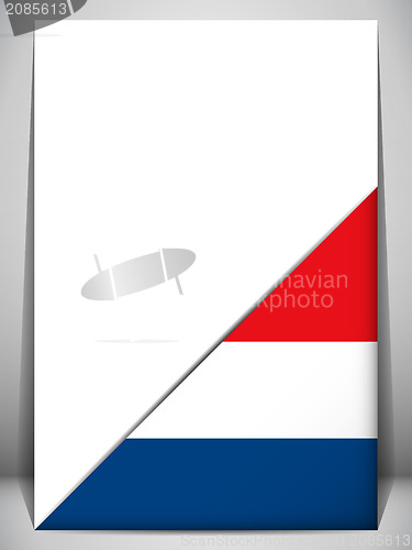 Image of Netherlands Country Flag Turning Page