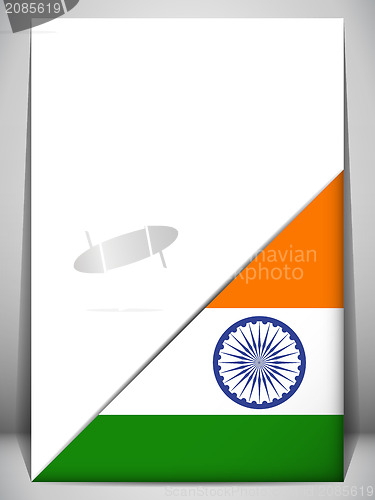 Image of India Country Flag Turning Page