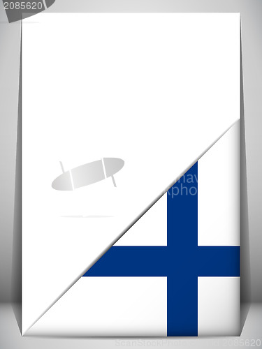 Image of Finland Country Flag Turning Page