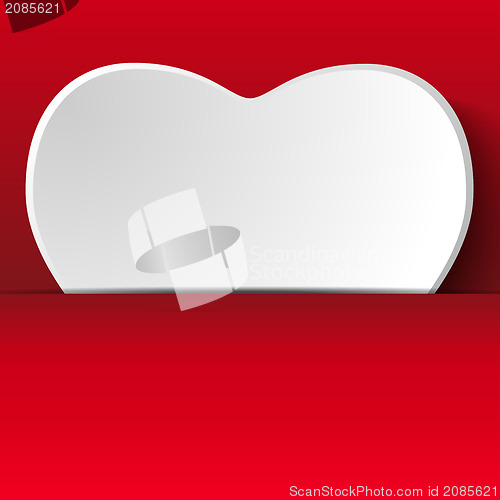 Image of Valentine Day Heart on Red Background