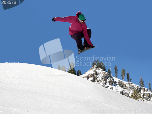 Image of Snowboard jumping