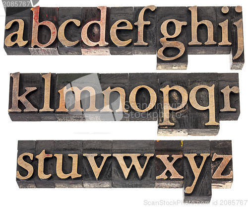 Image of wood type alphabet