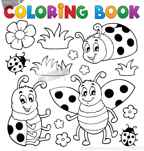 Image of Coloring book ladybug theme 1