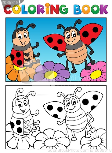 Image of Coloring book ladybug theme 2