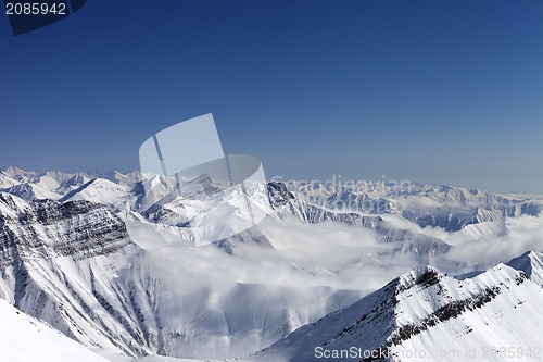 Image of Winter mountains. Georgia, region Gudauri.