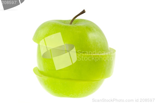 Image of Sliced green apple

