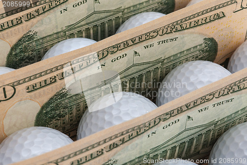 Image of Money and golf balls