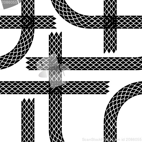 Image of Seamless wallpaper winter tire tracks pattern illustration vecto