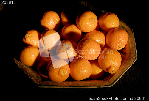 Image of A Pile of Tasty Tangerines on a Mexican Platter