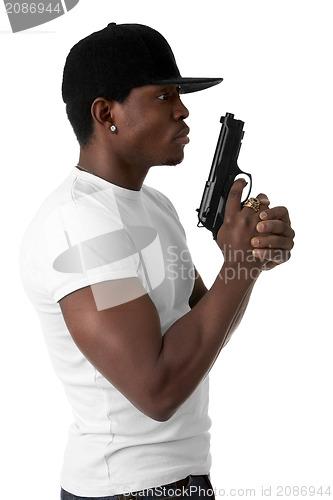 Image of Young thug with a gun