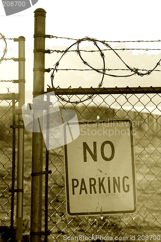 Image of No Parking, toned