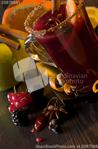 Image of Mulled Wine and Fruits