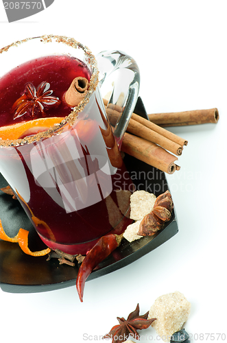 Image of Mulled Wine and Fruits