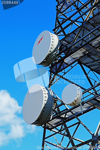 Image of A steel mast for telecommunications