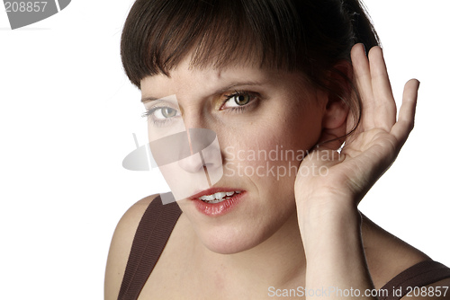 Image of listening woman