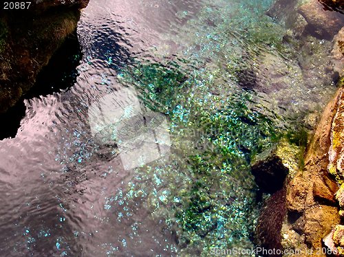 Image of coins at bottom of river