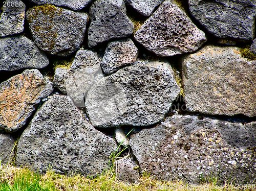 Image of stone larva wall