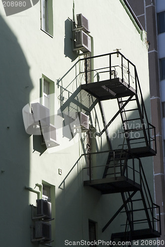 Image of Fire escape. Ïîæàðíàÿ ëåñòíèöà.