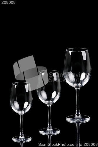 Image of Three Empty Glasses