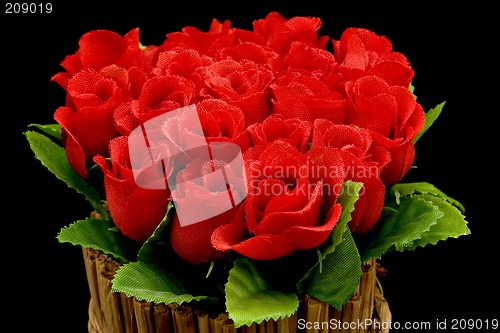 Image of Red Roses on Black