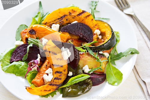 Image of Grilled vegetables with feta cheese salad