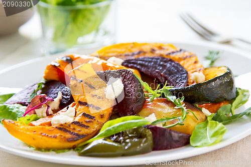 Image of Grilled vegetables with feta cheese salad