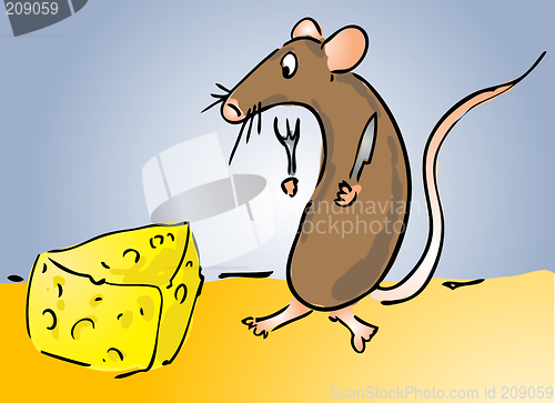 Image of Mouse and cheese