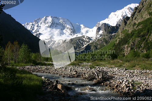 Image of ridge Caucasus Mountains, Ãîðû Êàâêàçà