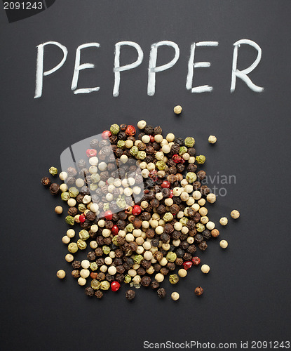 Image of pepper on black background
