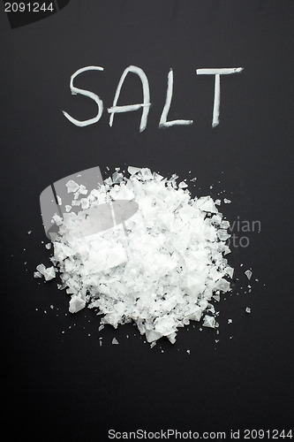 Image of salt on black background