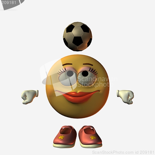 Image of Smiley Girl - Football