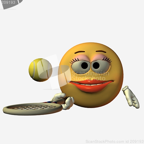Image of Smiley Girl - Tennis