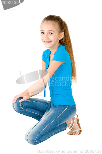 Image of Girl in the blue blouse