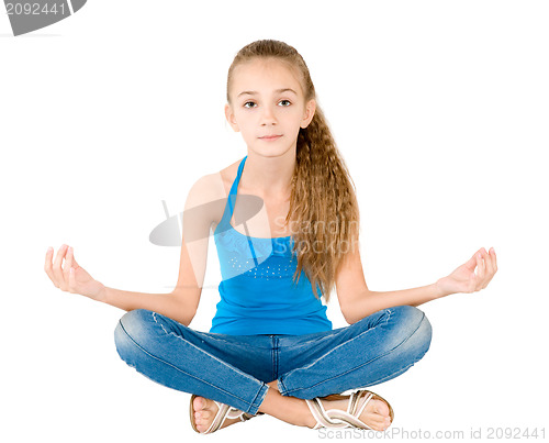 Image of Girl in the blue blouse