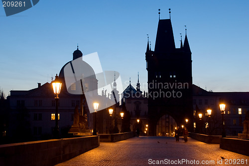 Image of Charles bridge at nignt