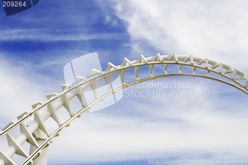 Image of Empty roller coaster tracks

