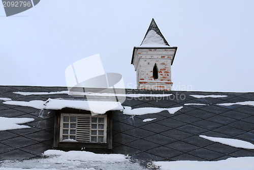 Image of Dormer and Chimney in the Winter