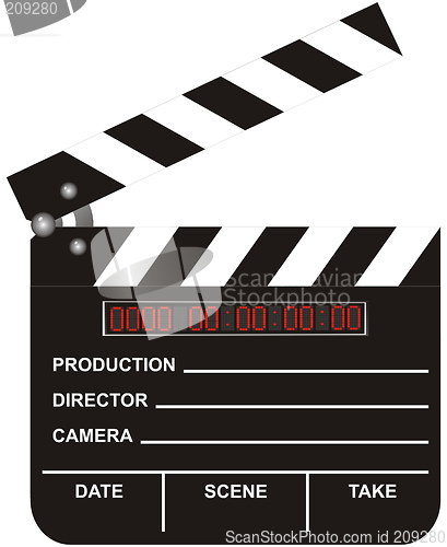 Image of Open Digital Movie Clapboard