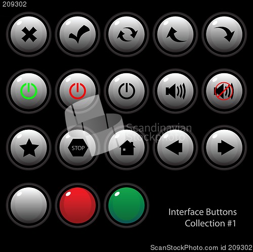 Image of Interface Buttons Collection