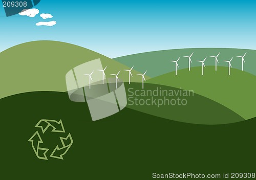 Image of Wind Farm Illustration