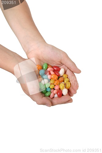 Image of Handful of jelly beans