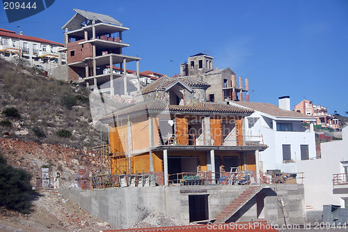 Image of houses under construction
