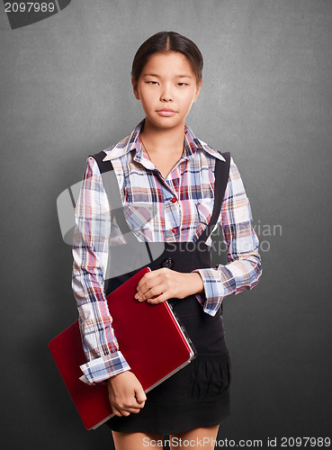 Image of Asian Girl With Laptop