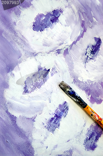 Image of Beautiful oil painting of flowers 